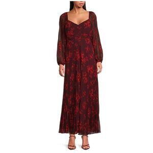 NWT Lucy Paris Lissie Floral V-Neck Long-Sleeve Maxi Dress XS — Wedding Guest